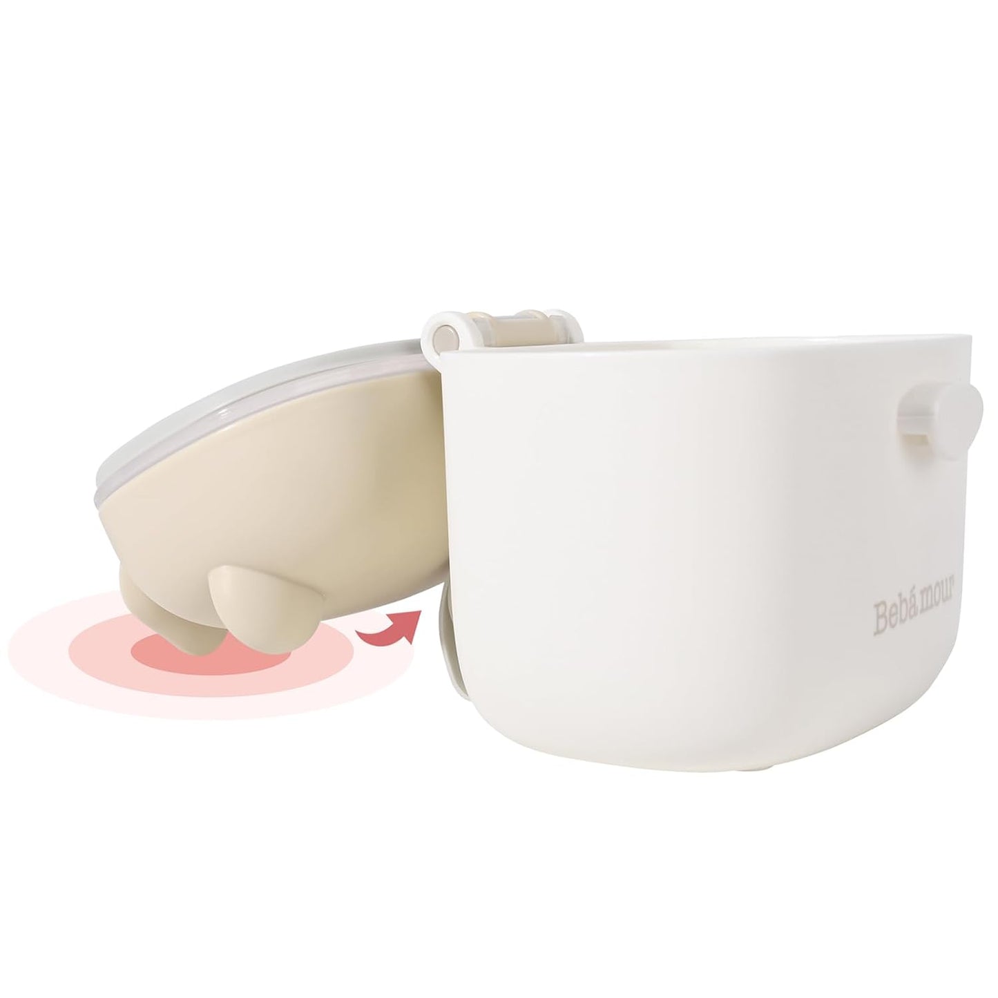 Bebamour Baby Formula Dispenser On The Go, Formula Container to Go, Formula Holder for Travel, Candy Fruit Snack Storage Container with Scoop and Leveller (Coffee)