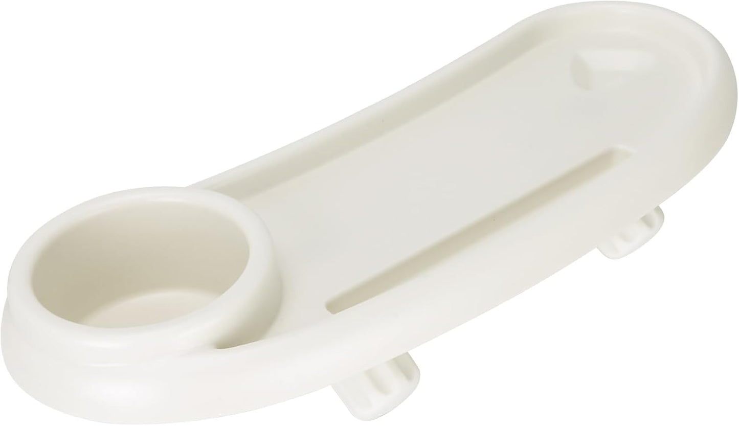 Stroller Snack Tray for Nuna, Cup Holder and Phone Holder, Easy Install, White