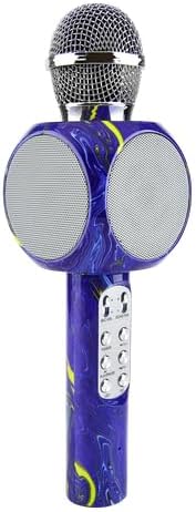 Sing-Along Bling Bluetooth Karaoke Microphone and Bluetooth Stereo Speaker All-in-One (Swirl Purple)