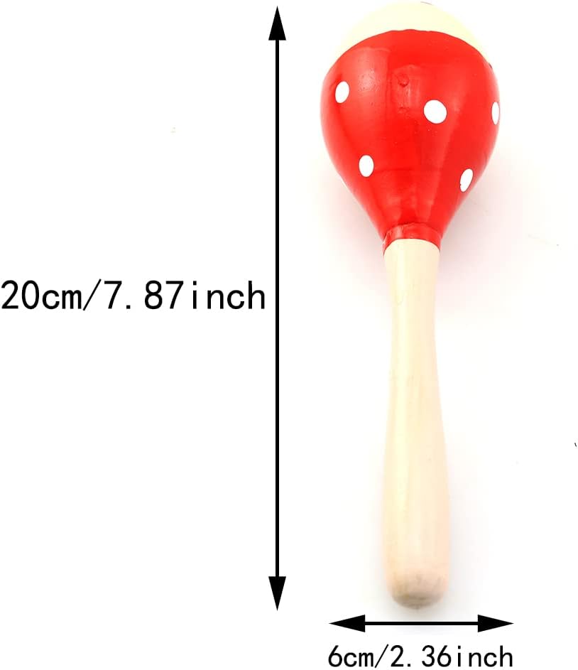 Maracas BLLNDX 1Set Bright Vibrant Sound Musical Instrument, Wood Maracito