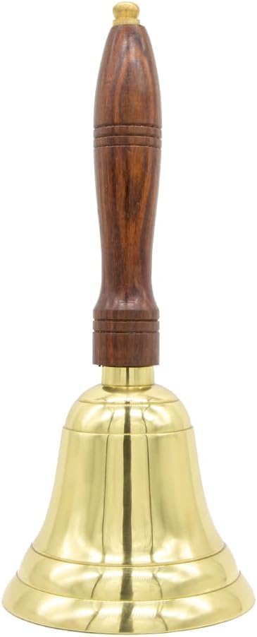 Engravable Brass Bell - Brass School Bell - Teacher Handbell - Great Gift for Teachers - Bell for Weddings and Other Occasions, Engraved