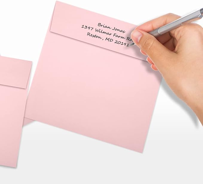 LUXPaper Square Invitation Envelopes | Peel & Press | 6 1/2" x 6 1/2" | Candy Pink | 80lb. Text | 50 Qty