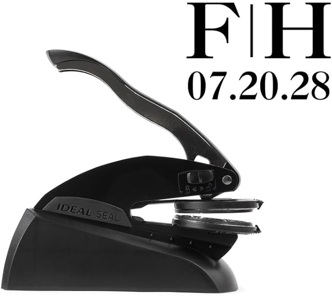 Personalized Wedding Embosser | Custom Made with Initials or Monograms for Couples | Elegant Designs for Stationery, Invitations, Napkins, and More (Design 8)