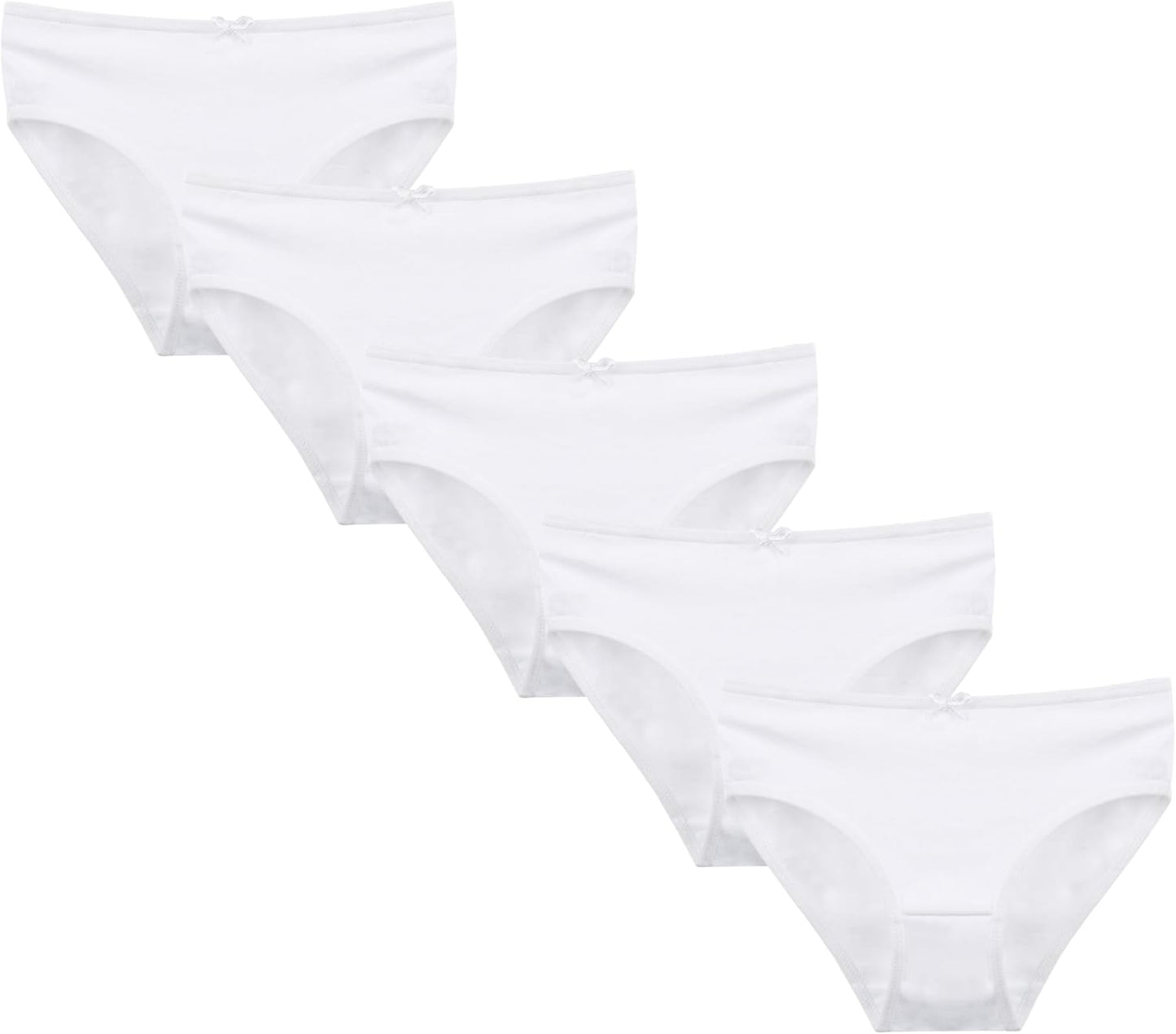 Donella Girls' Soft Cotton Underwear - Kids Bikini Brief Panties for Girls and Toddlers 5-Pack, Age: 2-15