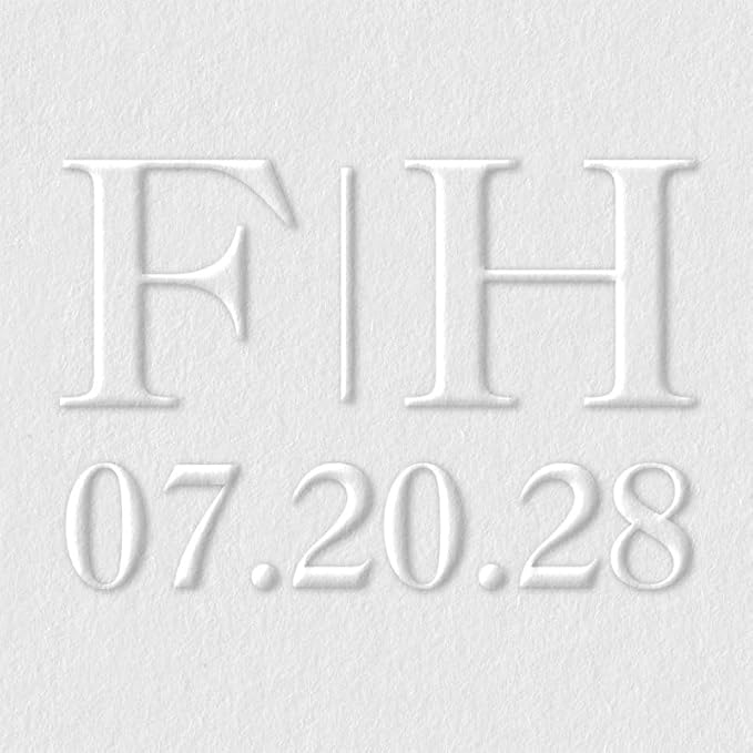 Personalized Wedding Embosser | Custom Made with Initials or Monograms for Couples | Elegant Designs for Stationery, Invitations, Napkins, and More (Design 8)