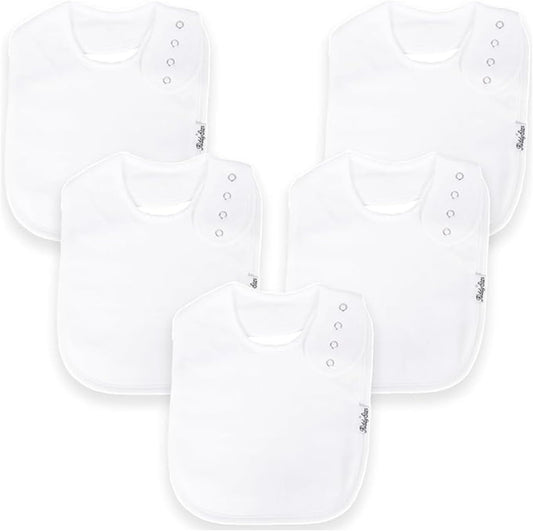 Organic Cotton Baby Bibs – Soft Teething & Drool Bib for Newborns & Toddlers – Hypoallergenic, Absorbent, Snaps