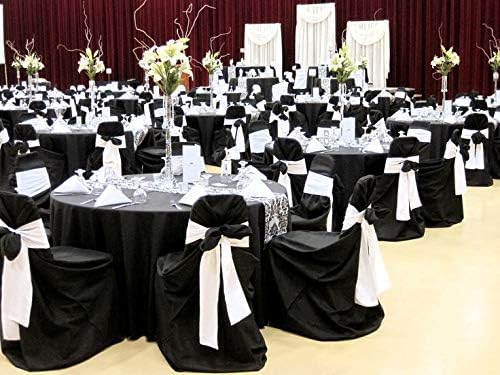 Obstal 10 PCS Burgundy Satin Chair Sashes Bows for Wedding Reception- Universal Chair Cover Back Tie Supplies for Banquet, Party, Hotel Holiday Event Decorations