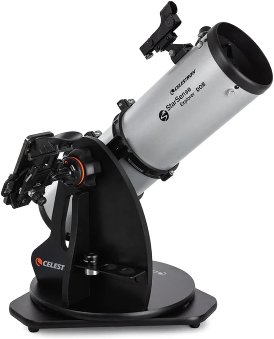 Celestron StarSense Explorer 130AZ App-Enabled Telescope – 130mm Tabletop Dobsonian with Smartphone Dock & StarSense App – iPhone & Android Compatible – Easy-to-Use for Beginners