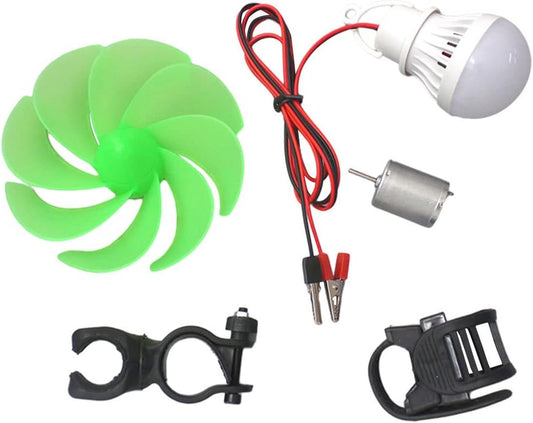Mini Wind Turbine Motor Blade W/Bulb DIY Kit Power Alternative Energy Generator