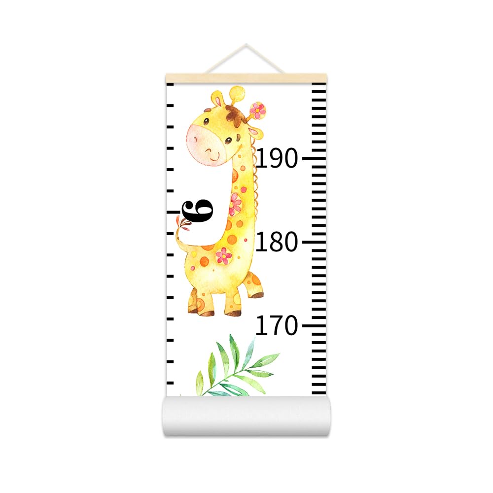 Baby Growth Chart for Wall - Height Chart for Kids Nursery Decor Wall Hanging Measurement Ruler Toddler Room Decor Play Room Essentials Birthday Christmas Gifts for Boys Girls 79"X7.9" (Giraffe)