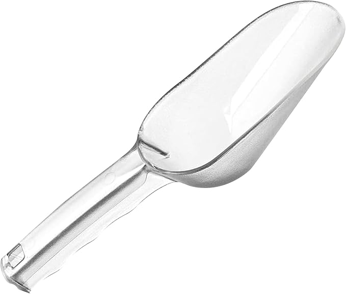 3PCS Clear Plastic Ice Scoop, 24 ounces Alec Ice Scoop, Kitchen Scoop for Ice Bucket Ice, Popcorn, Coffee Beans, Flour (24 oz.)