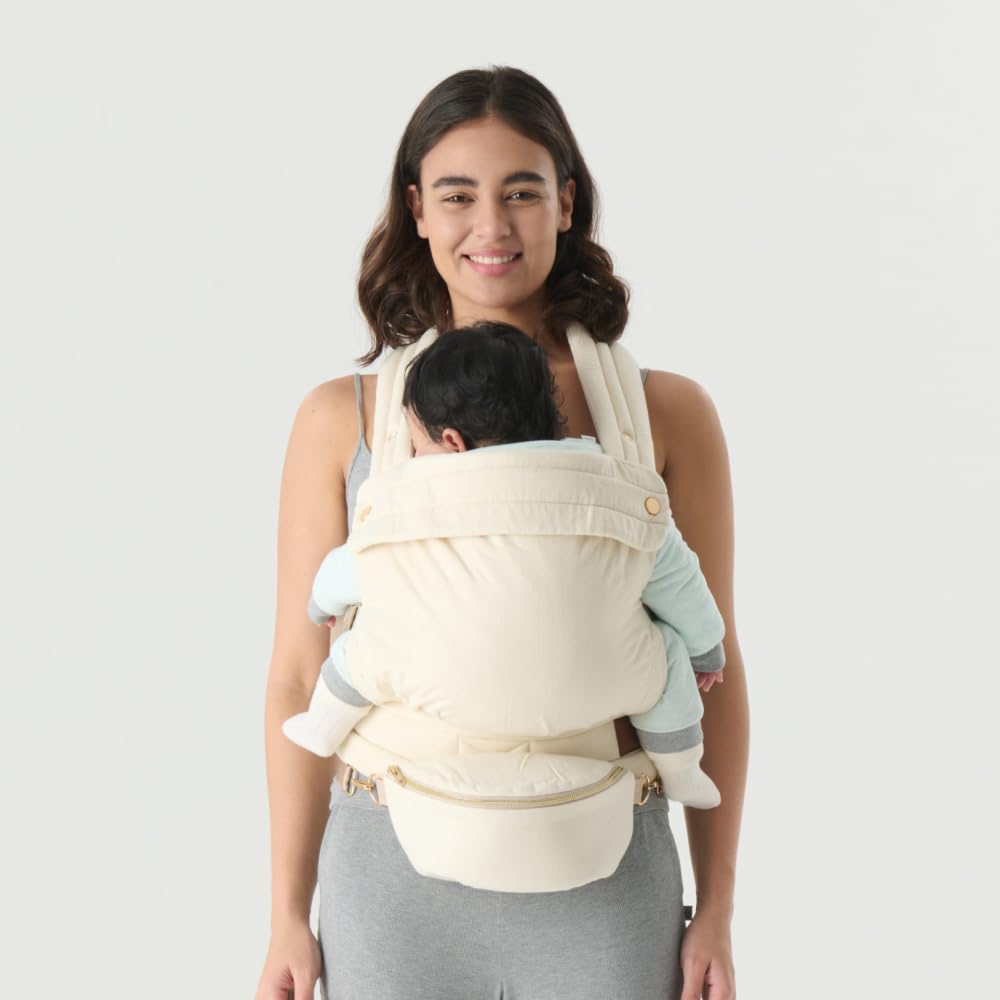Ergonomic Baby Carrier for Newborns to Toddlers (7-35 lbs) with Adjustable Straps and Belt Bag – Comfortable, Versatile, and Stylish Babywearing Solution