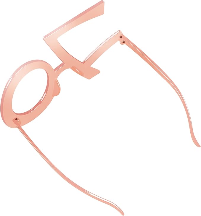 70th Birthday Glasses - 6 Pairs Rose Gold 70 Years Old Glasses with Rhinestones Frame, Funny Plastic Costume Photo Booth Props for 70th Anniversary Party Decorations