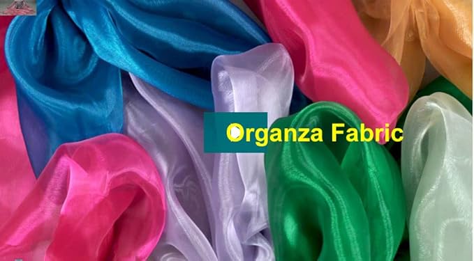 VDS Light Teal Organza Fabric, 15 Yards Continuous, 45” Wide, Wedding Party Decoration Iridescent Crystal Sheer Shiny Organza Tulle Bridal Dress DIY Crafts Costume Sewing Backdrop Arch Cloth