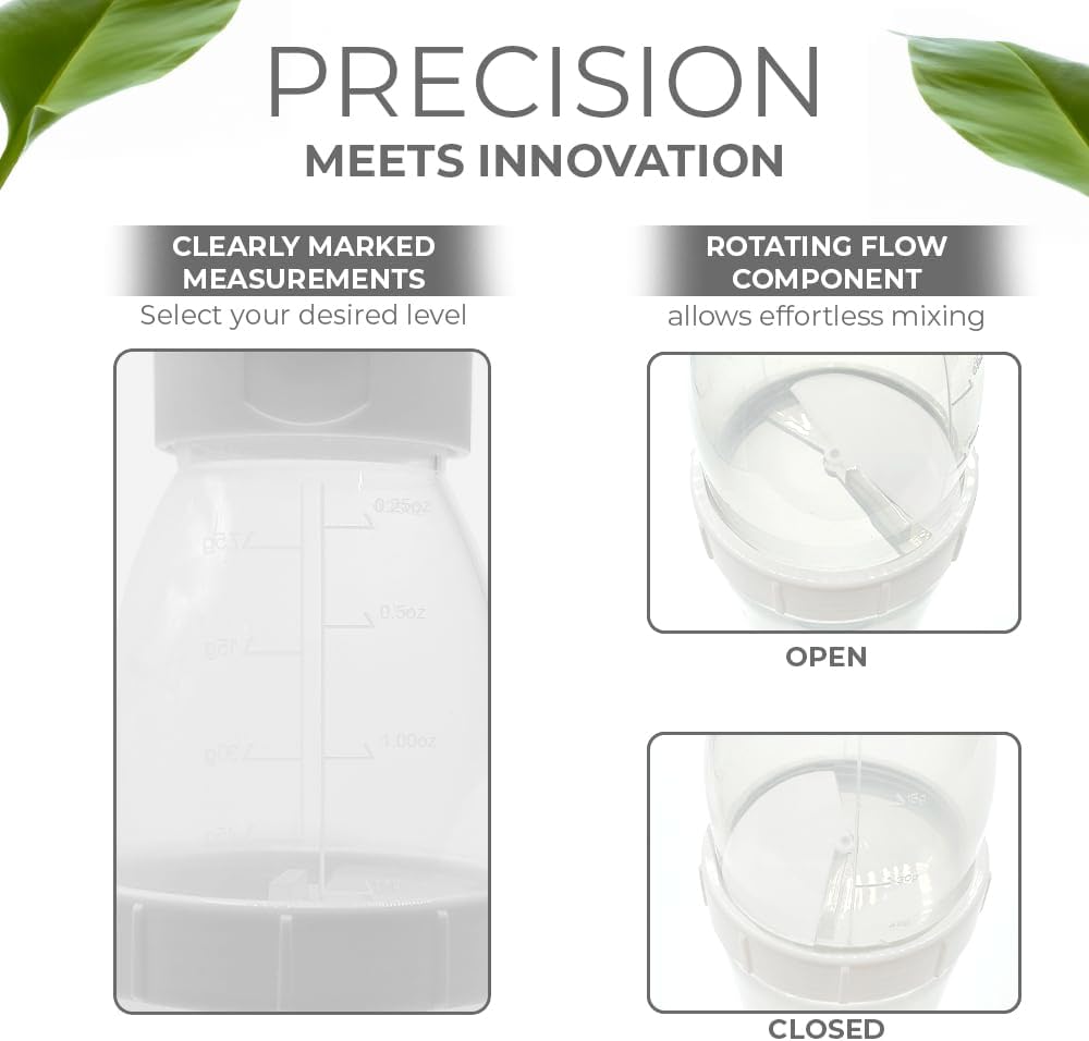 Re-Fill Powder Container To-Go, 2-Compartment Powder Travel Dispenser with Measurements - Powder Container for Protein Powder and Pre-Workout to use On-The-Go (Blue)