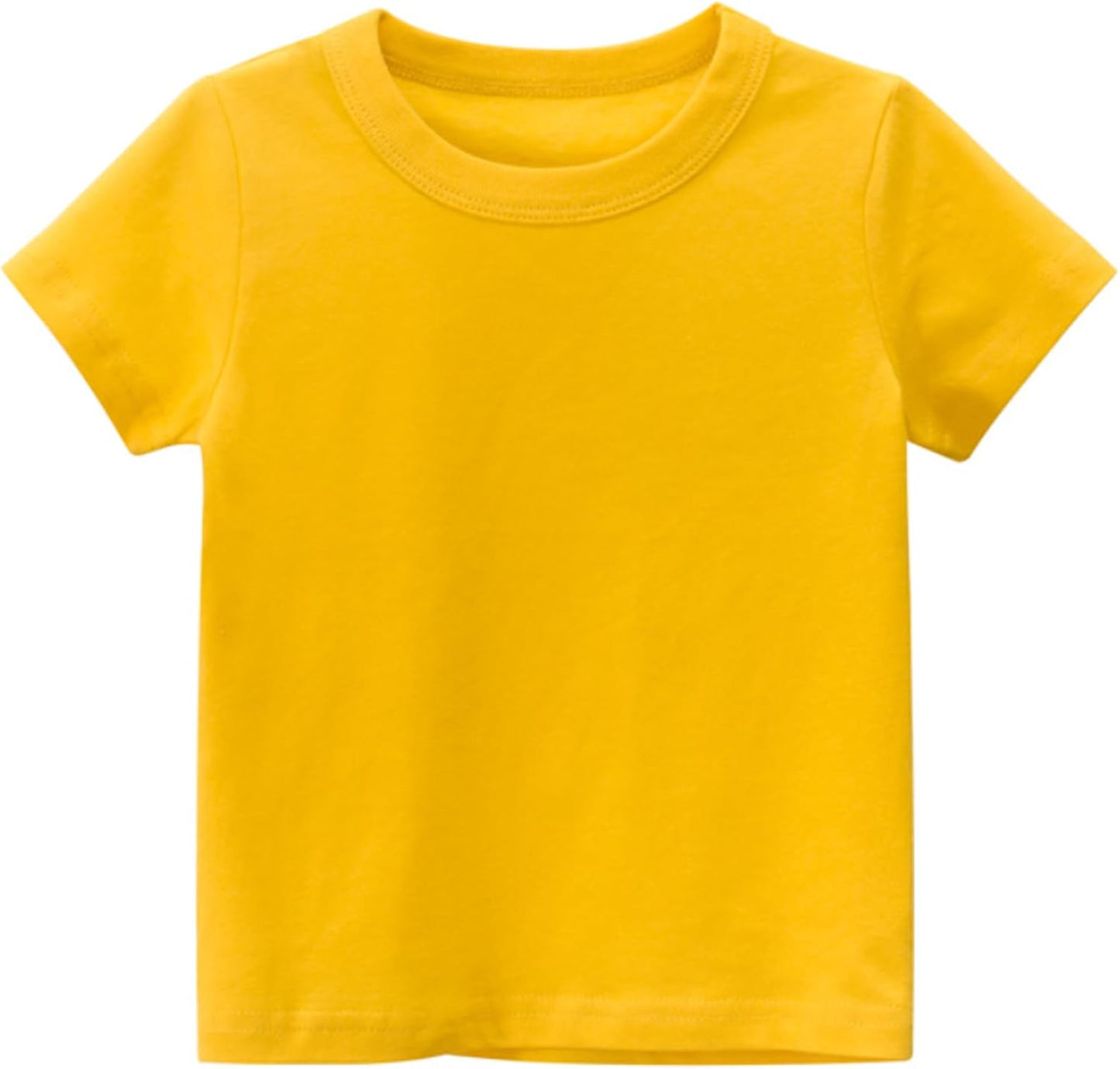 4-Pack Toddler Boys T-Shirts Solid Color Short Sleeve Tees Summer Crewneck Tops