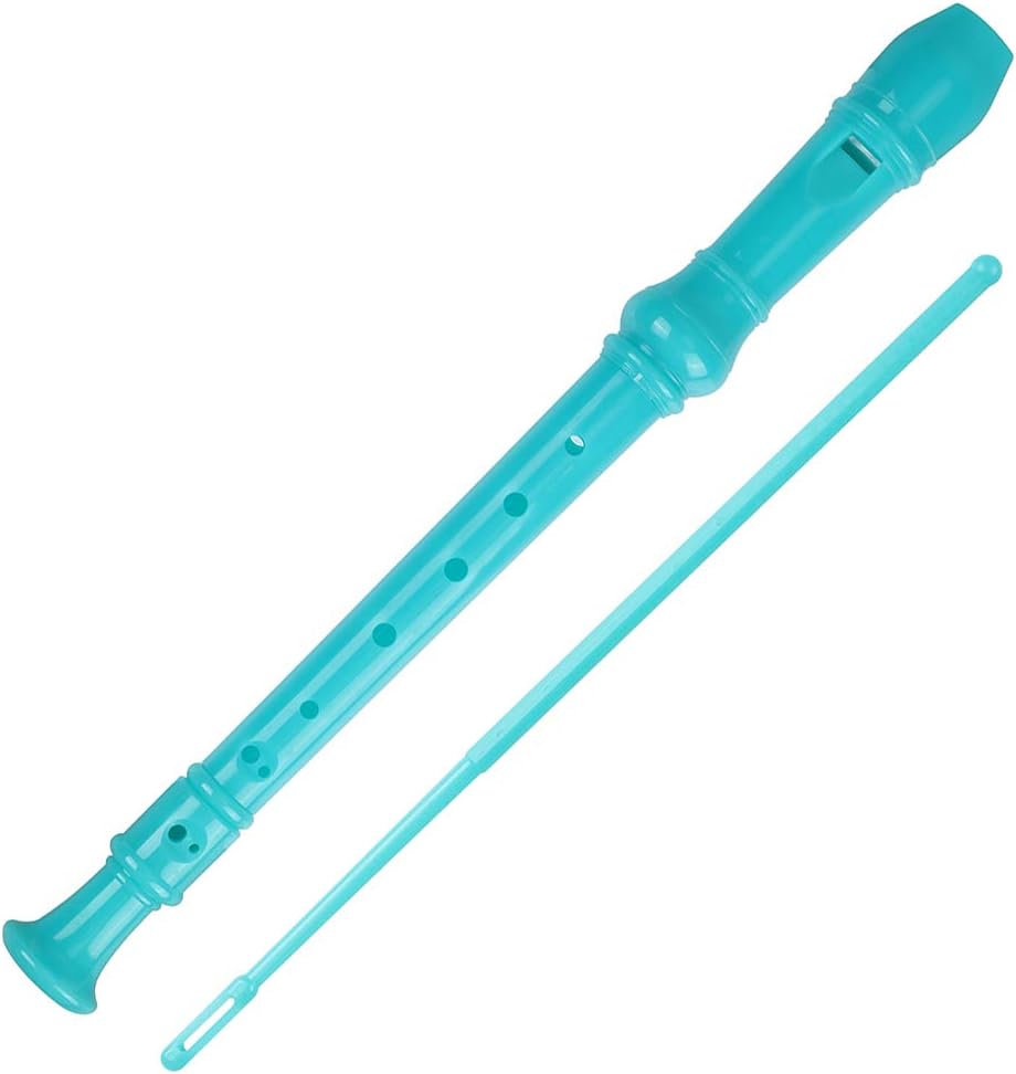 Soprano Recorder Descant Flauta Recorder 8 Hole ABS Clarinet German Style Treble flute C Key for Kids Children With Fingering Chart Instructions with Cleaning Rod Bag green