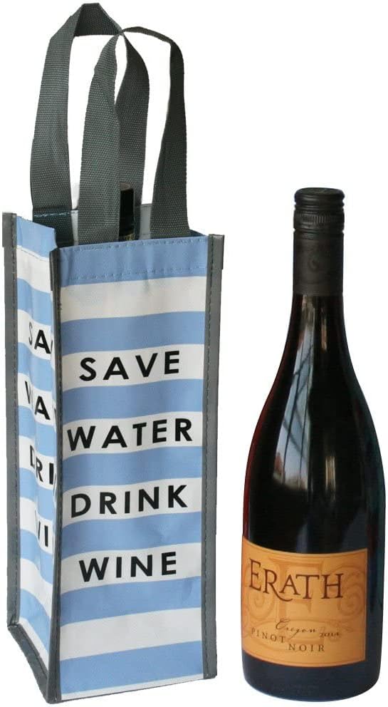 Set of 8: G.U.S. Eco-Friendly Wine Bags - Water Resistant, Reusable Wine Bags with Wide Sturdy Handles. Durable, Affordable. Uniquely Printed Designs