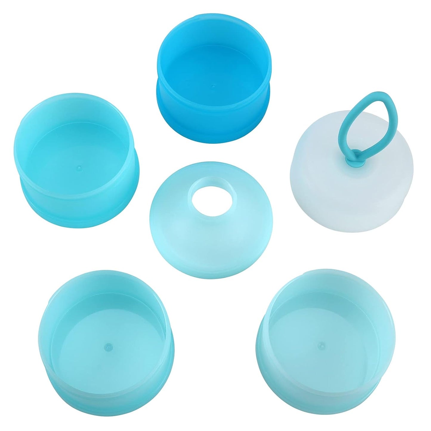 Accmor Baby Formula Dispenser On The Go, Stackable Formula Dispenser for Travel Formula Container to Go, Non-Spill Milk Powder Baby Kids Snack Storage Container, BPA Free, 3 Packs