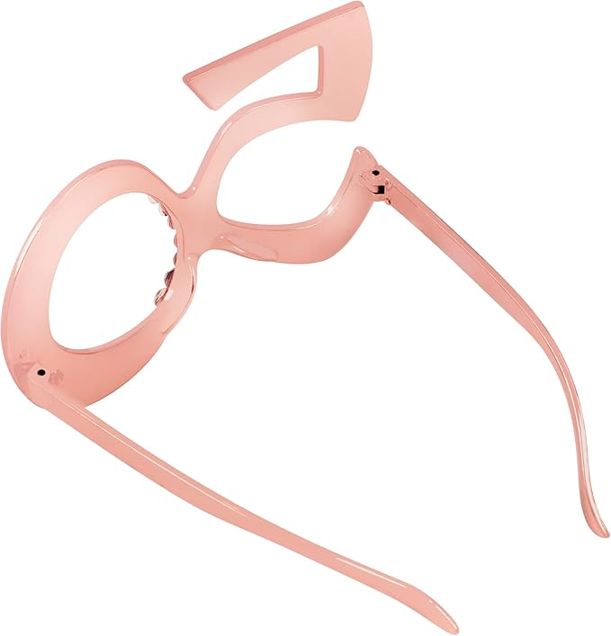 50th Birthday Glasses - 6 Pairs Rose Gold 50 Years Old Glasses with Rhinestones, Funny Plastic Costume Photo Booth Prop