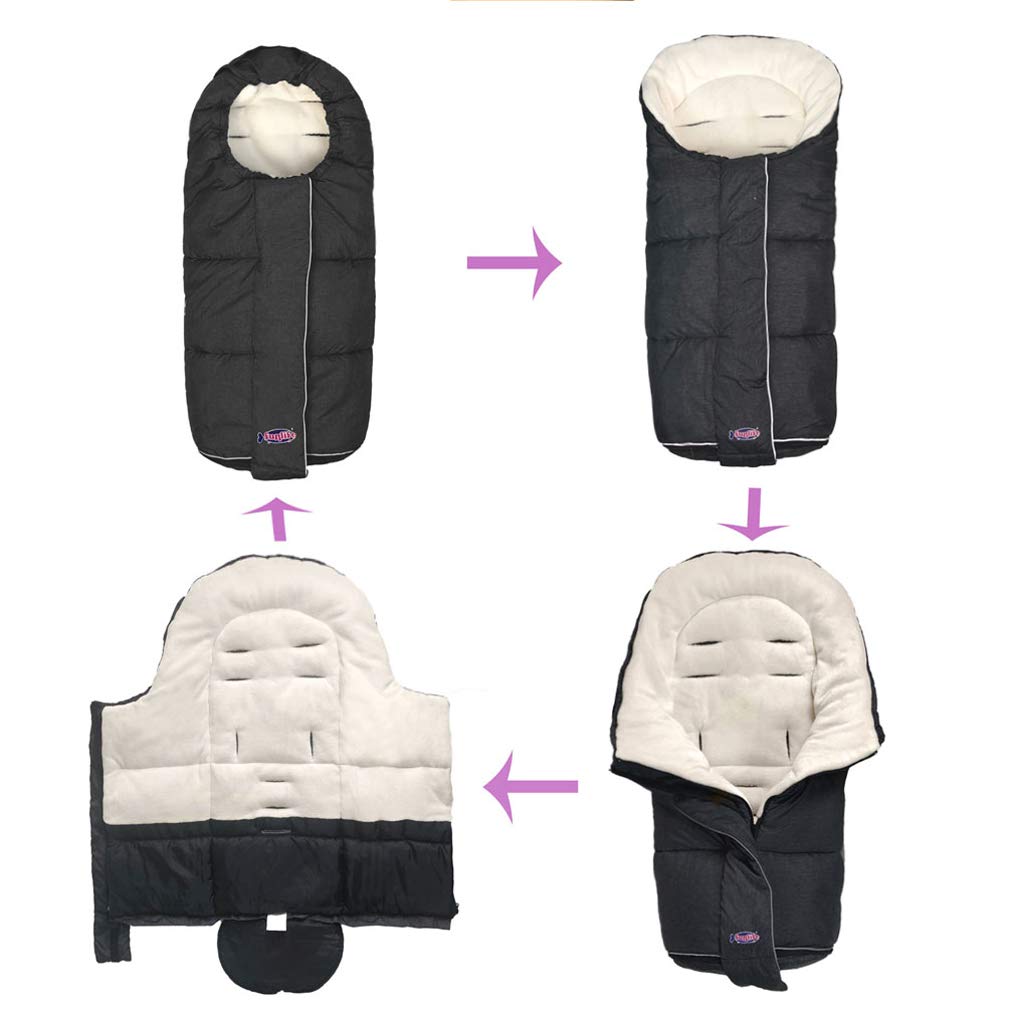 Waterproof Winter Universal Stroller Bunting Bag Toddler,Width Adjustable Stroller Blanket Fits Baby Growth