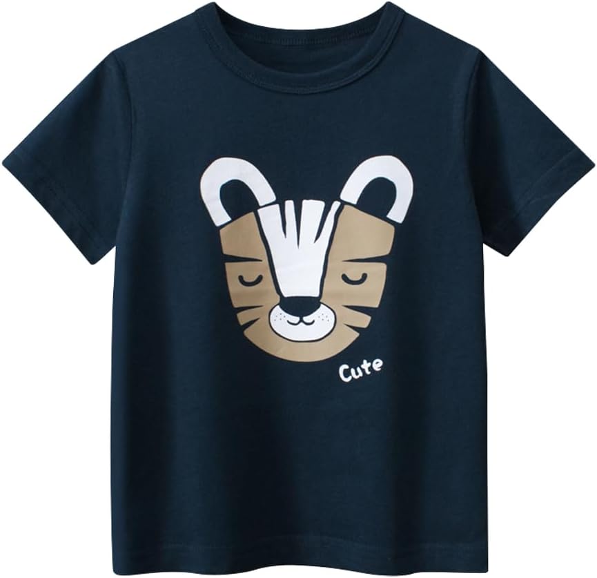 Boys' 4-Pack Excavator Short Sleeve Crewneck T-Shirts Top Tee Size 2-7 Years Toddler Boys' Value Pack Cotton T-Shirt