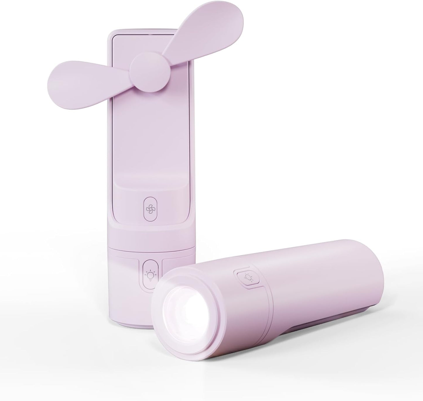 Airluxe Mini 3-in-1 Portable Fan Rechargeable- Handheld Fan with 35-Hour Battery Life, Fast Charging Power Bank&Flashlight- Personal Fan for Travel, Vacation, and Festival Essentials Purple