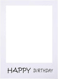 LUOEM Happy Birthday Party Frame Photo Prop Birthday DIY Paper Picture Frame Cutouts Photo Booth Props for Party Supplies