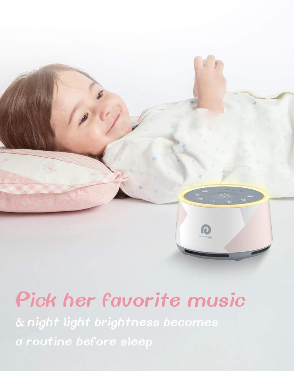 Dreamegg D1 Pro White Noise Sound Machine, 3-in-1 Baby Soother Sound Machine Separate Night Light, 29 HiFi Sounds, Noise Machine for Sleeping & Relaxation for Adults Baby Registry Gift (D1 Upgraded)