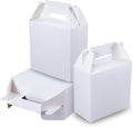 XAGLVV 24pcs White Gable Party Favor Boxes, 7 x 3.5 x 6.6 Inches, Kid Party Favors, Goodie Boxes for Kids Birthday, Wedding, Classroom Activity, Baby Shower, and More