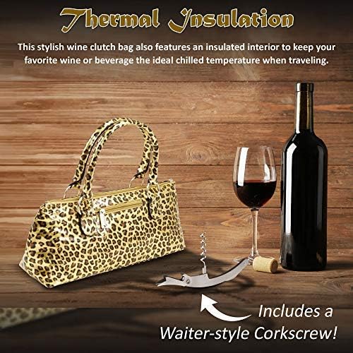 Cheetah Wine Clutch