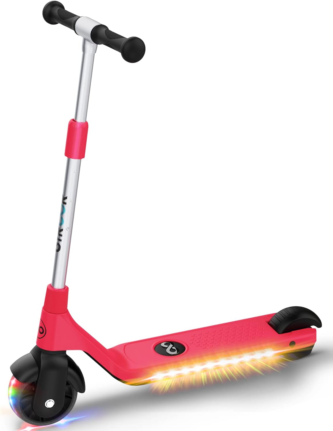 Gyroor Kids Electric Scooter with LED Lights – 2-Level Adjustable Handlebar, 5 MPH Safe Speed, Foot Sensor Start, Rear Brake, 2-Hour Charge, 121 lbs Max Load, for Boys & Girls Ages 6-12