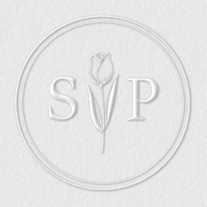 Personalized Wedding Embosser | Custom Made with Initials or Monograms for Couples | Elegant Designs for Stationery, Invitations, Napkins, and More (Design 1)