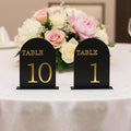 Arch Wedding Table Numbers 1-10 with Stands, 5" X 7" Double Sided Acrylic Wedding Sign Holders, Durable Non-Fading Table Number for Wedding Reception, Events, and Centerpieces