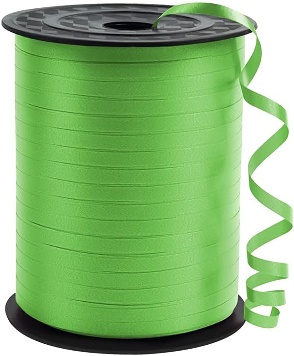 KMER LIFE Premium Apple Green Curling Ribbon, 1/5" Wide x 500 Yards Christmas Curling Ribbons for Gift Wrapping, Party Decoration, Balloon String, Ribbons for Florist Flower (1 Roll)