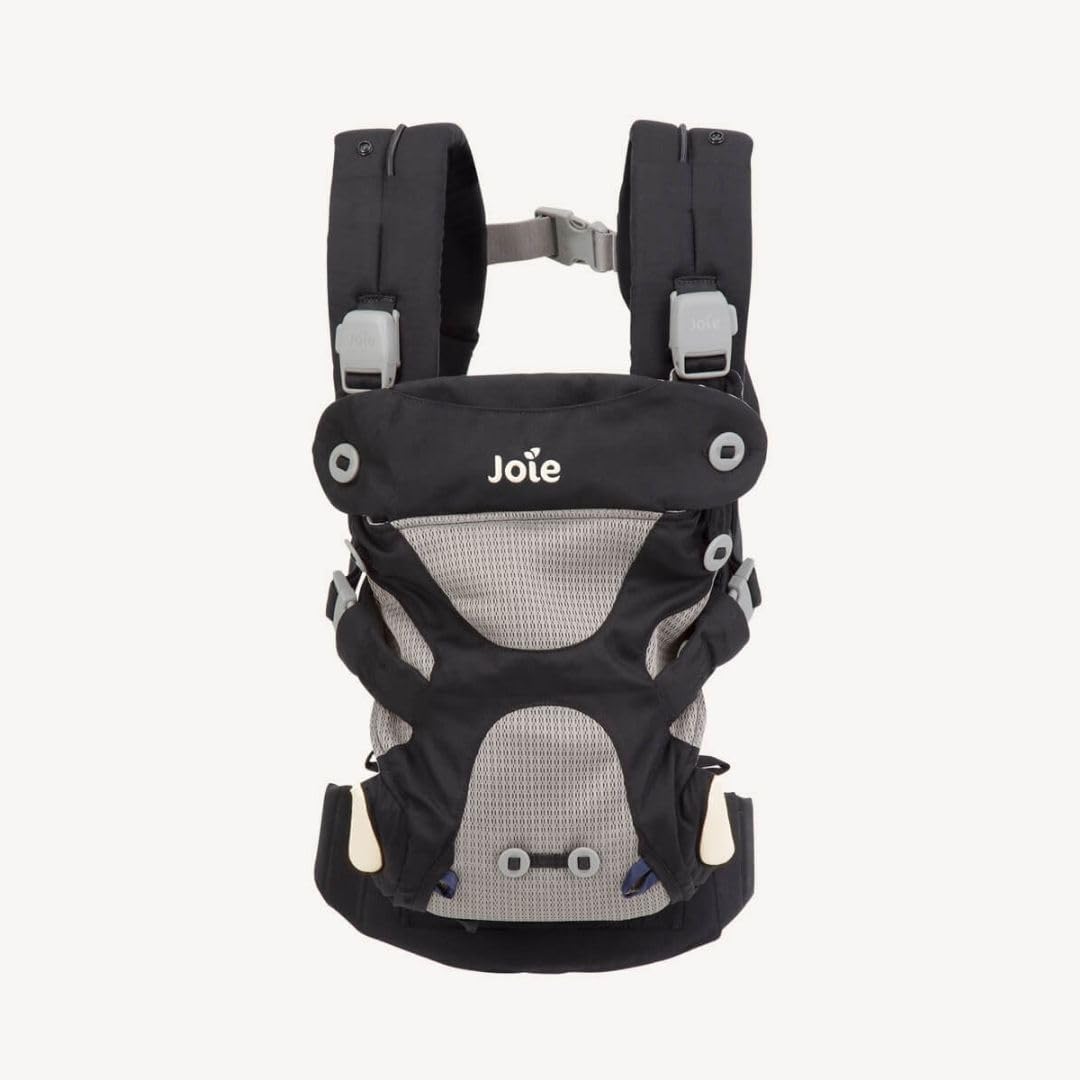 Joie Savvy Baby Carrier – Ergonomic, Adjustable Baby Carrier with 4 Carry Positions, Padded Shoulder Straps and Lumbar Support (Blackpepper)