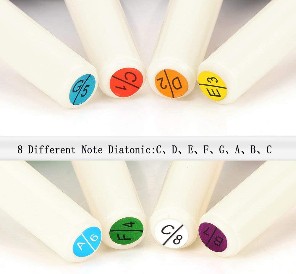 Handbells Set Metal Hand Bells Set Coloful Toddler Handbell Musical Toy 8 Note Diatonic For Kids Bells Instrument,Festival,Musical Teaching,Church Chorus,Wedding,Family Party