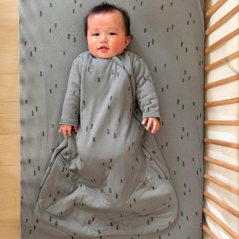 GUNAMUNA Unisex Long-Sleeve Sleep Sack, Wearable Sleep Bag for Babies and Toddlers, Soft Rayon, 1.0 TOG, 3 to 36 Months