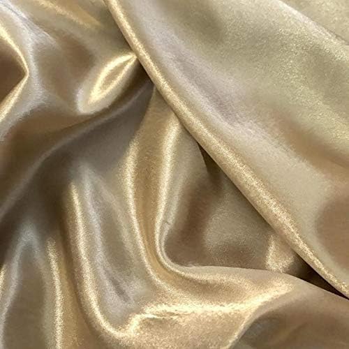 MDS Pack of 300 PCS Satin Chair Sashes Charmeuse Sateen Dining Chair Bows Ribbon Ties Back Sash for Wedding Party Birthday Home Hotel Restaurant Banquet Decoration (7 x 108 Inch, Champagne Gold)