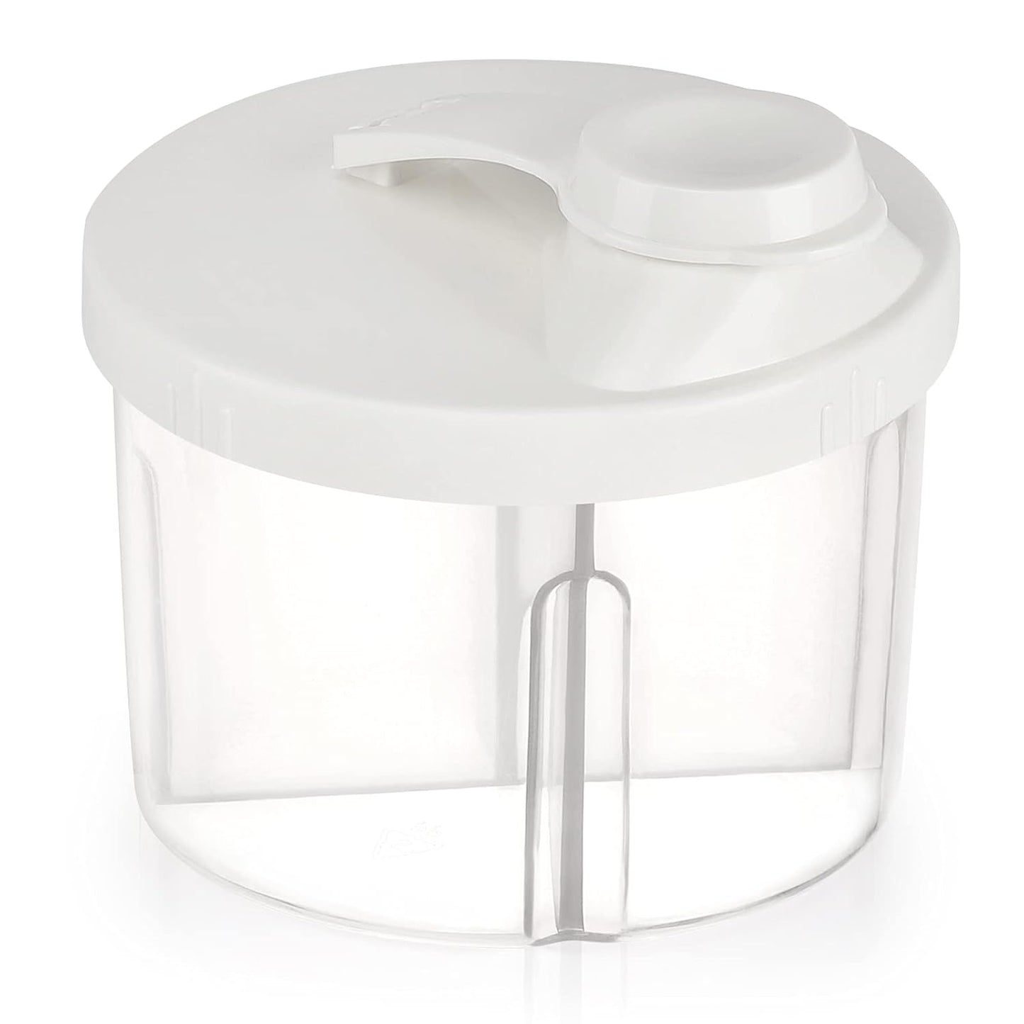 Accmor Baby Formula Dispenser On The Go, Non-Spill Rotating Four-Compartment Formula Container to Go, Milk Powder Kids Snack Container for Infant Toddler Travel Outdoor, White