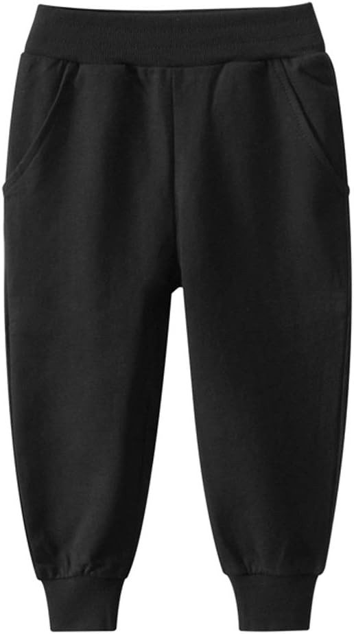 HUAER& Baby Boy's Jogger Pants Dinosaur Car Drawstring Elastic Sweatpants