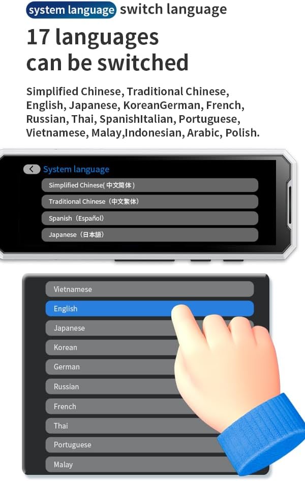 Reading Pen Language Translator Scanner Pen, 142 Languges Real time Two-Way AI Translation Device, 4.58 Inches Screen, HD Sound, Long Battery Life, for Travel Business Learning (White)