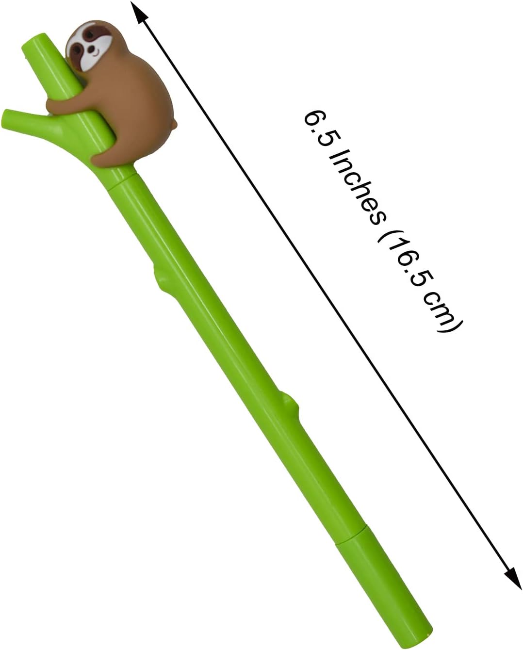 12PCS Cute Animal Pens - 12 Kai Sloth Koala Panda Gel Pens, 0.5mm Black Ink for School, Party & Office