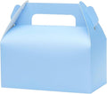 UnicoPak 30 Pack Baby Blue Gable Treat Boxes Party Favor Goodie Bag Boxes for Candy Treats Snacks Cookie Toys for Birthday Party Special Events, 6.5x3.5x3.5 Inches