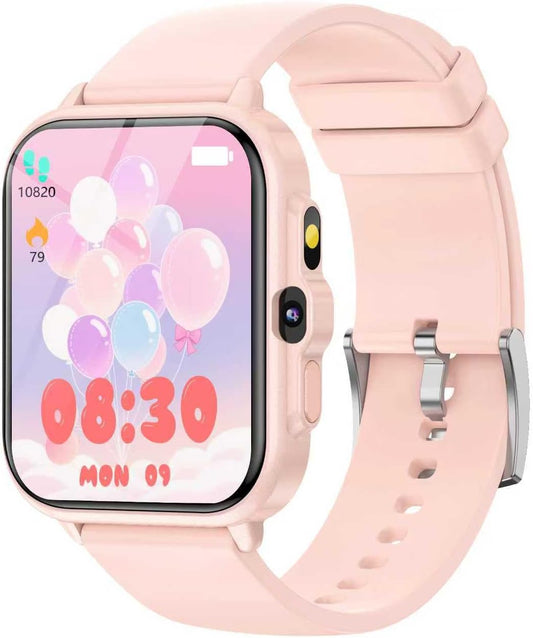 Smart Watch for Kids, 1.85" Fitness Tracker Pedometer Watch, Health, Sleep Monitor, Puzzle Games, Alarm Clock, Camera, Music Player, Torchlight, Activity, Gift Toys for 4 - 13 Years Old Boys and Girls