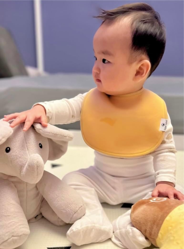 DiaperSquad's Baby Bibs for Drooling and Teething, Bibs for Boys, Baby Girl - Solid Cotton Baby Drool Bibs