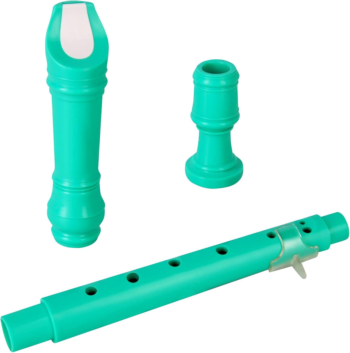 Eastrock Recorder Instrument German Style Soprano Recorder Green 3 Pieces for Beginners with Cleaning Rod, Fingering Chart, Packing Bag, Thumb Rest