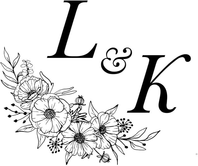 Personalized Wedding Embosser | Custom Made with Initials or Monograms for Couples | Elegant Designs for Stationery, Invitations, Napkins, and More (Design 9)