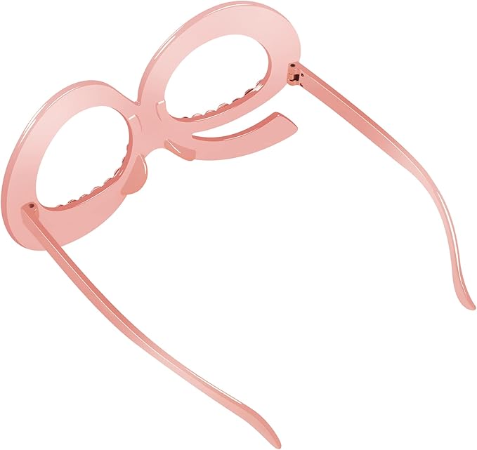 90th Birthday Glasses - 6 Pairs Rose Gold 90 Years Old Glasses with Rhinestones Frame, Funny Plastic Costume Photo Booth Props for 90th Anniversary Party Decorations