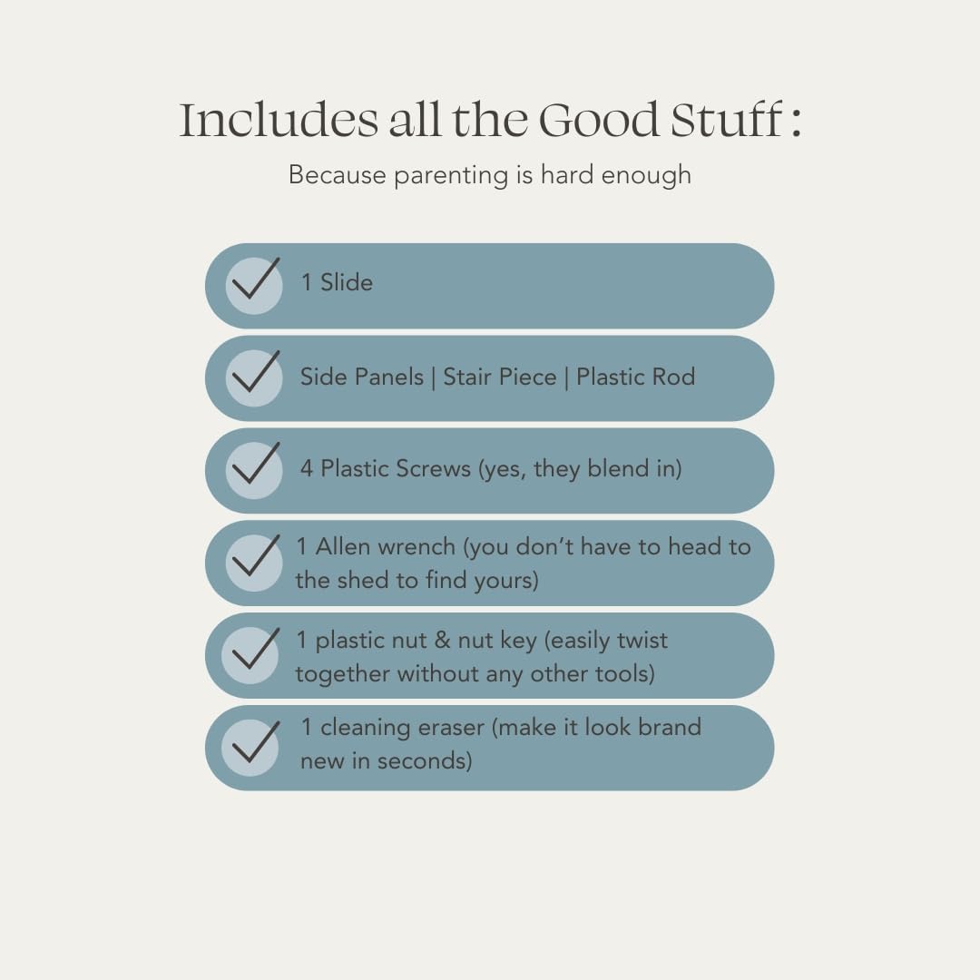 PLAYSMOL Slope Slide for Kids, Indoor/Outdoor Toddler Slide with Handles, Foldable for Easy Storage, Freestanding Playground Toy for Ages 3+